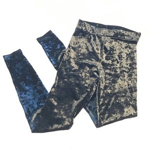 Mossimo Black Faux Velvet Leggings